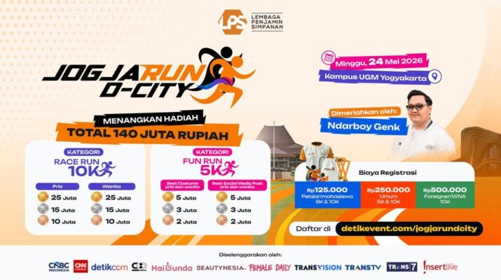 Jogja Run D-City 2026 Hadirkan Lari Santai Bernuansa Wisata Kota